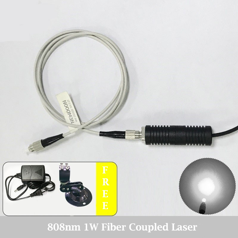 808nm 1W 大功率尾纤激光 红外光纤耦合激光模组带电源